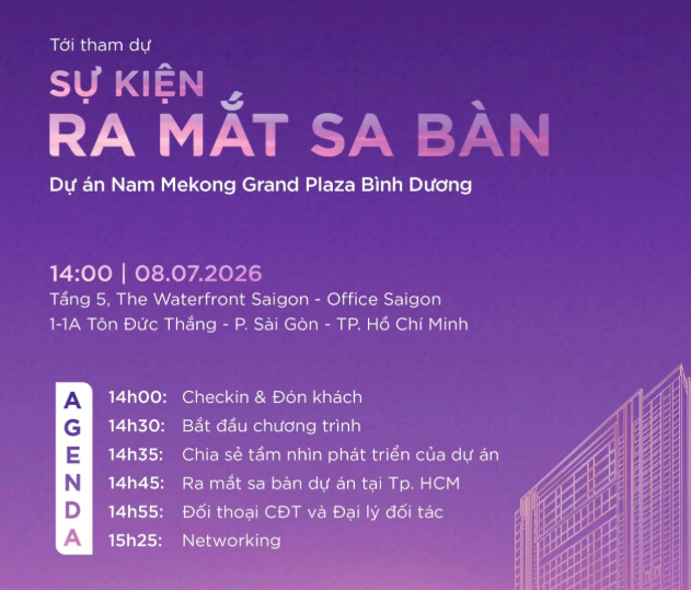 sự kiện ra mắt sa bàn dự án nam mekong grand plaza bình dương